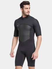 SBART Men's 2mm Plus Size One Piece Shorty Wetsuit