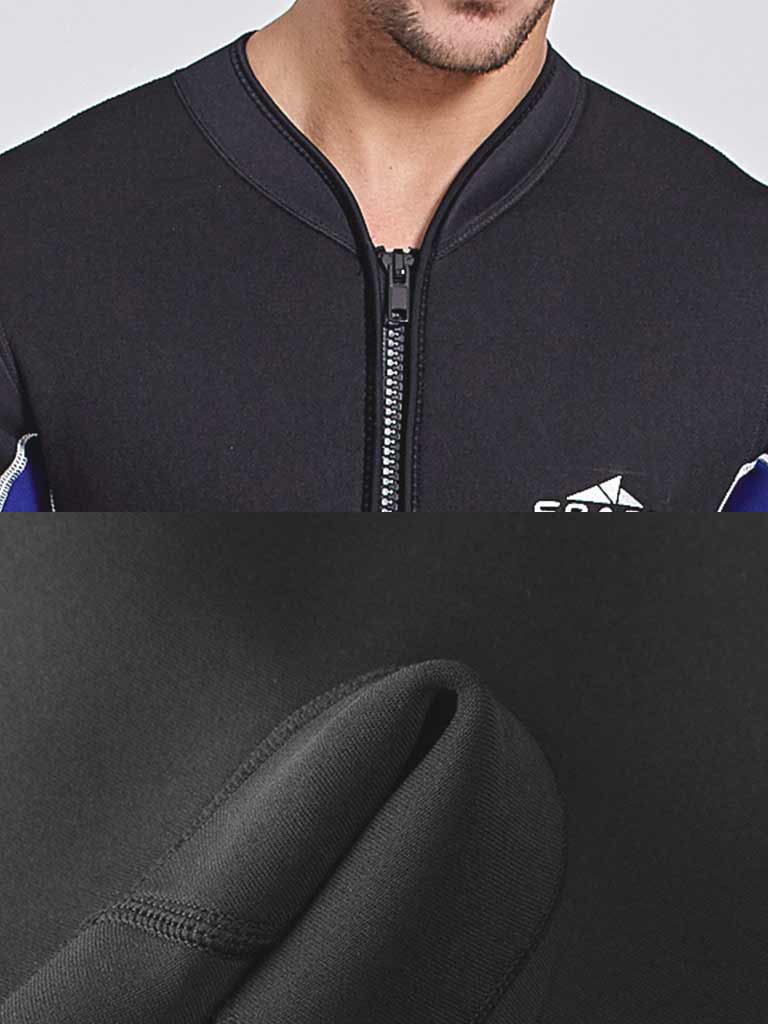 SBART Men 3MM Front Zip Free Diving Wetsuit Detail