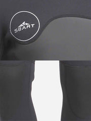 SBART Men 3MM Winter Long Sleeve One Piece Diving Wetsuit Black Detail 