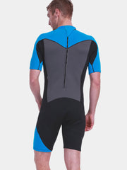 SBART Short Sleeve Full Body Shorty 2mm Diving Wetsuit Back