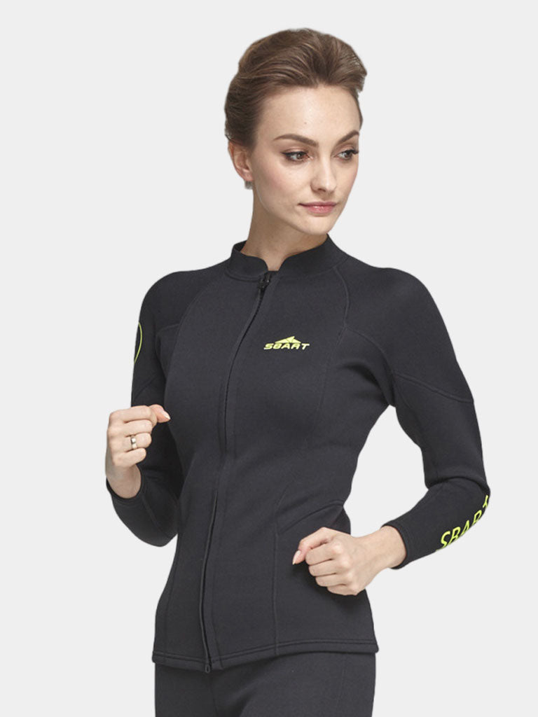 SBART Women 2MM Wetsuit Top Black