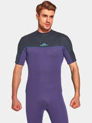 SBART Men 2mm Neoprene Quick Dry Wetsuit Purple Front