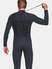 SBART Men Full Body Thermal Wetsuit Black Back