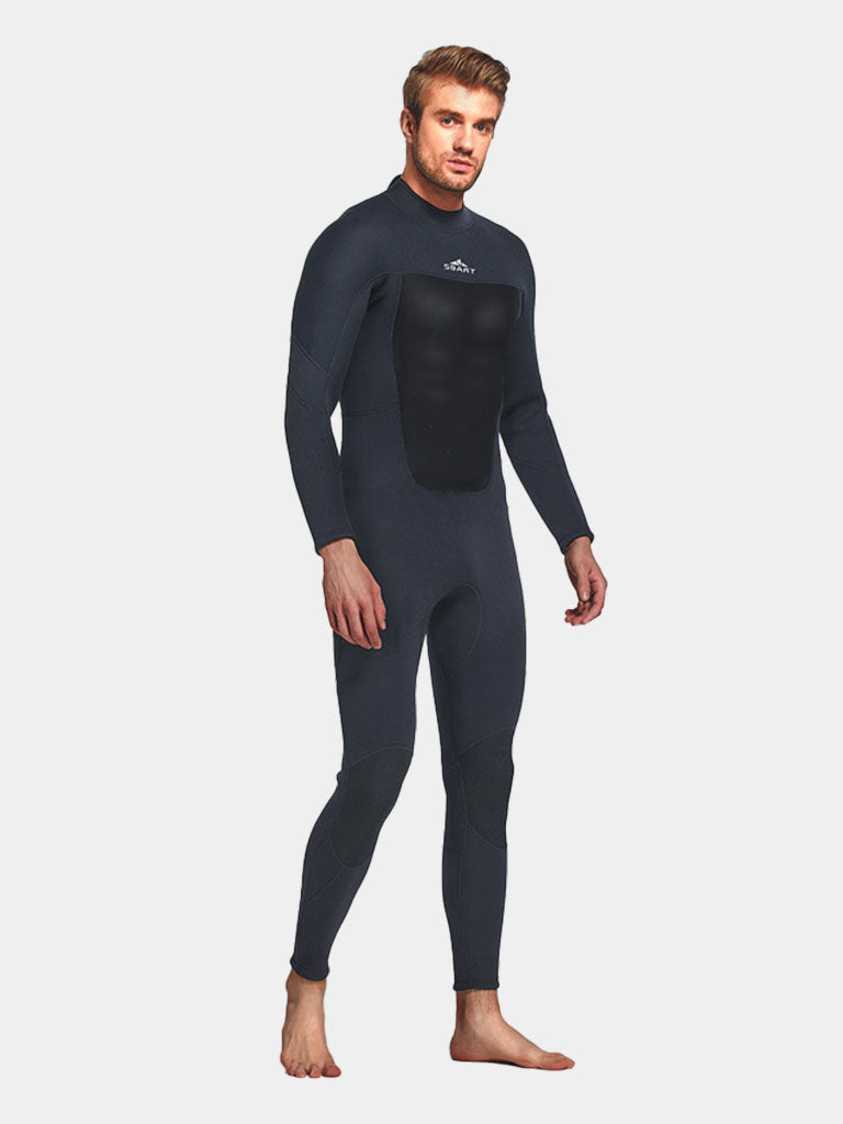 SBART Men Full Body Thermal Wetsuit Black