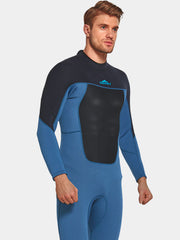 SBART Men Full Body Thermal Wetsuit Blue Side