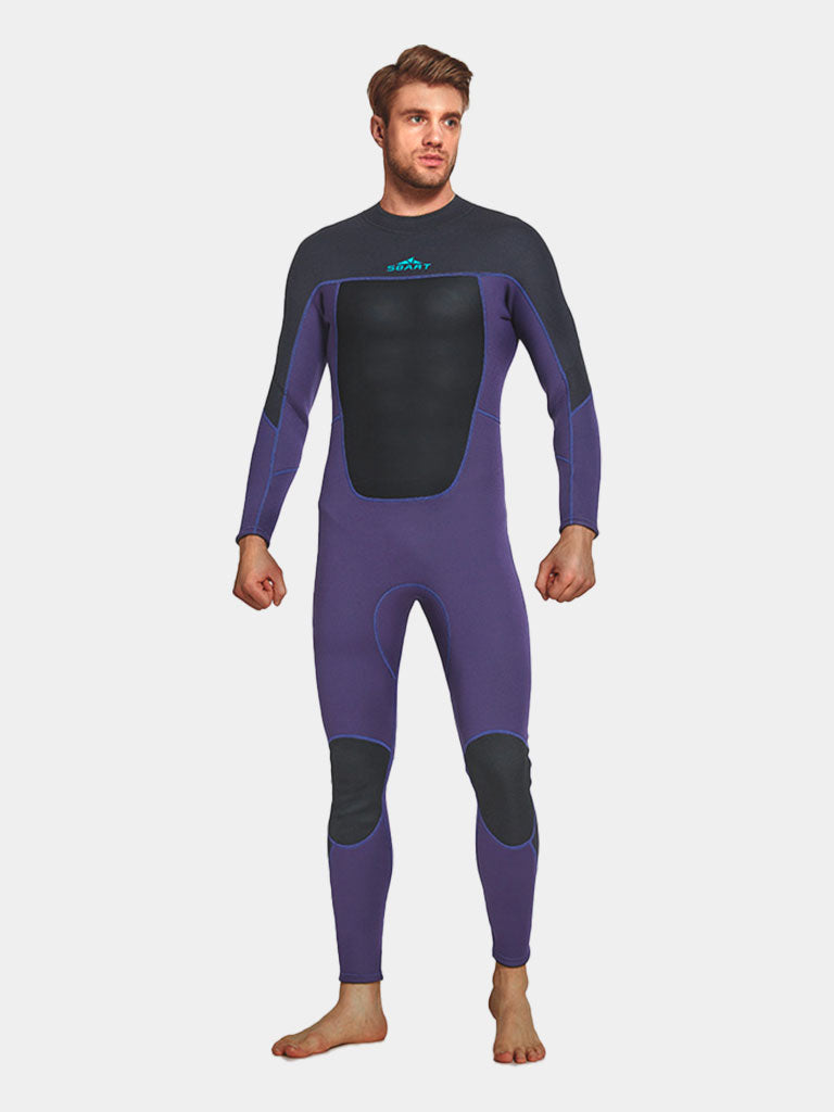 SBART Men Full Body Thermal Wetsuit Purple