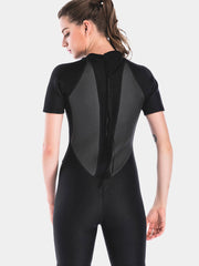 SBART Women Short Sleeve Wetsuit Black Back