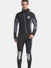 SCUBA DONKEY Unisex Full Hooded Wetsuit Black Grey