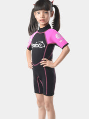 SLINX 2mm Shorty Wetsuit Girls Pink