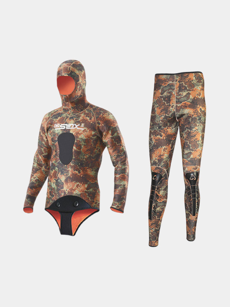 SLINX 5mm 2 Piece Camo Hooded Wetsuit