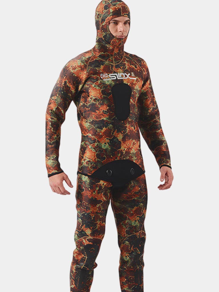 SLINX 5mm Camo Hoodef Spearfishing Wetsuit