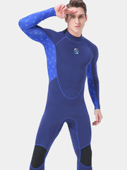 SLINX Men 2mm Back Zip One Piece Wetsuit Blue Front