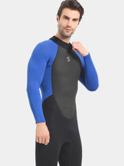 SLINX Men 3 2mm One Piece Wetsuit Black Blue Side