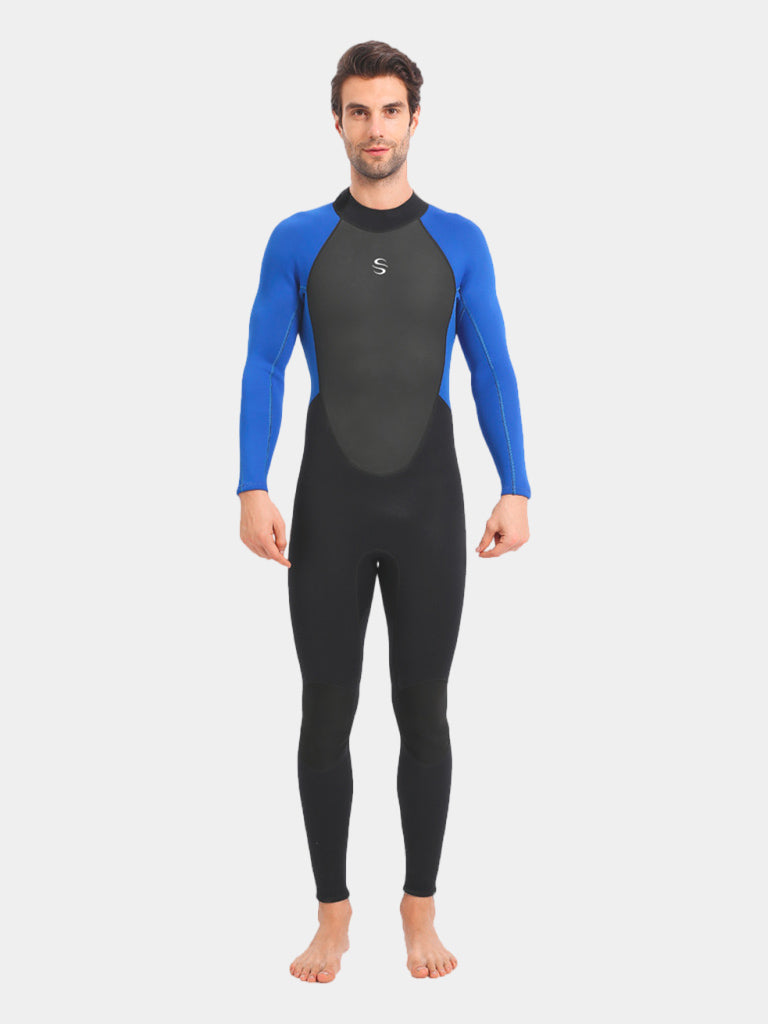 SLINX Men 3 2mm One Piece Wetsuit Black Blue