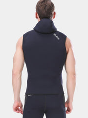 SLINX Men 3MM Hooded Wetsuit Vest Black Back