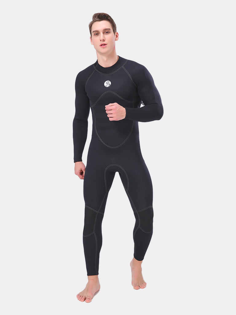 SLINX Men 3mm Neoprene Long Sleeve Wetsuit Black