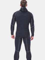 SLINX Men 5MM 2 Piece Hooded Wetsuit Back