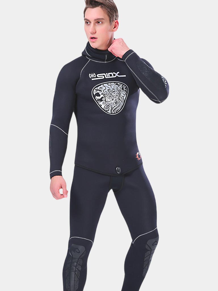 SLINX Men 5MM 2 Piece Hooded Wetsuit Front