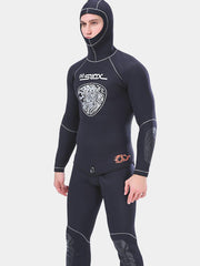 SLINX Men 5MM 2 Piece Hooded Wetsuit Side