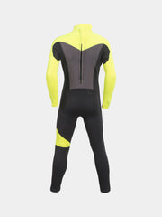 Sbart Boys Plus Size Full Body Wetsuit Yellow Back