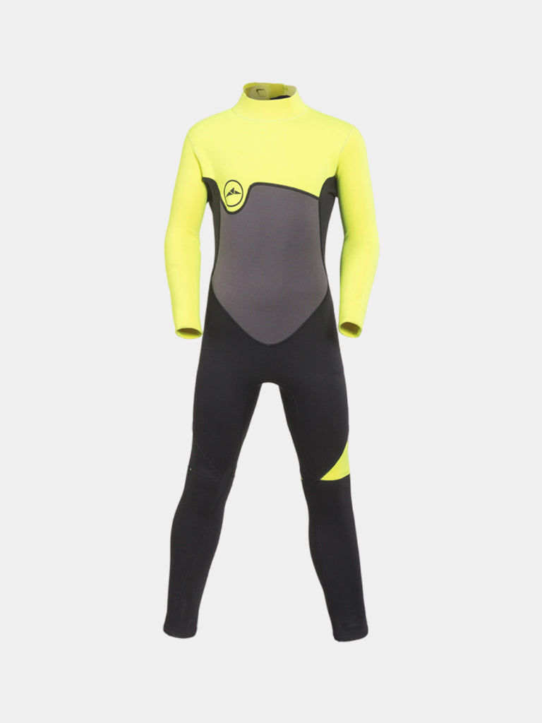 Sbart Boys Plus Size Full Body Wetsuit Yellow