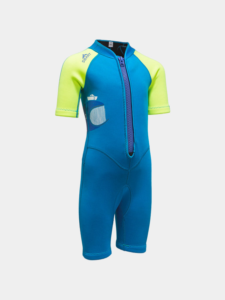 SBART Kids 2MM Shorty Front Zip Swimming Wetsuit