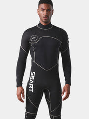 SBART Men's Long Sleeve Thermal Winter Wetsuit, Black