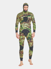 Sbart Men's 3mm 2 Piece Bevertail Camo Wetsuit