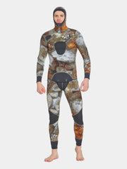 Sbart Men's 3mm 2 Piece Bevertail Camo Wetsuit