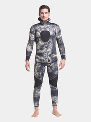 Sbart Men's 3mm 2 Piece Bevertail Camo Wetsuit