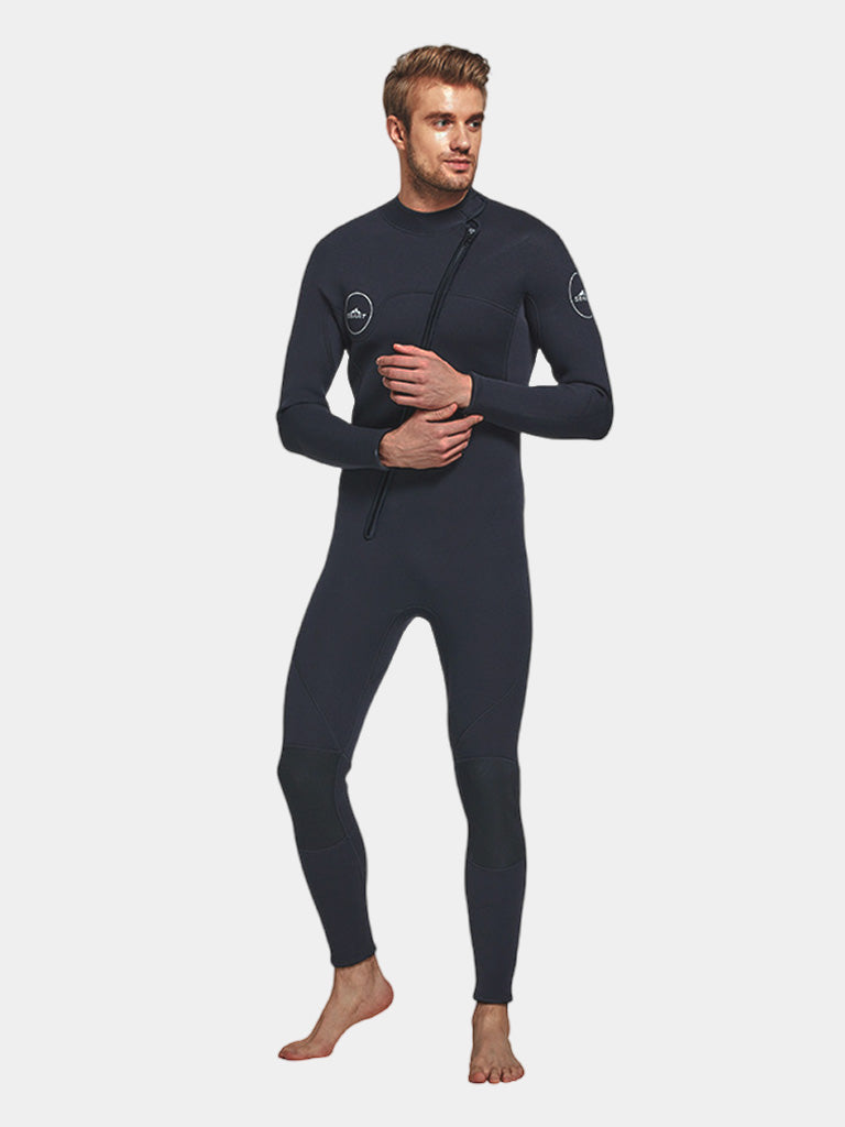 Sbart Men 3mm Neoprene Long Sleeve Wetsuit Black