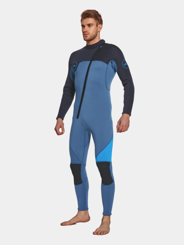 Sbart Men 3mm Neoprene Long Sleeve Wetsuit Blue