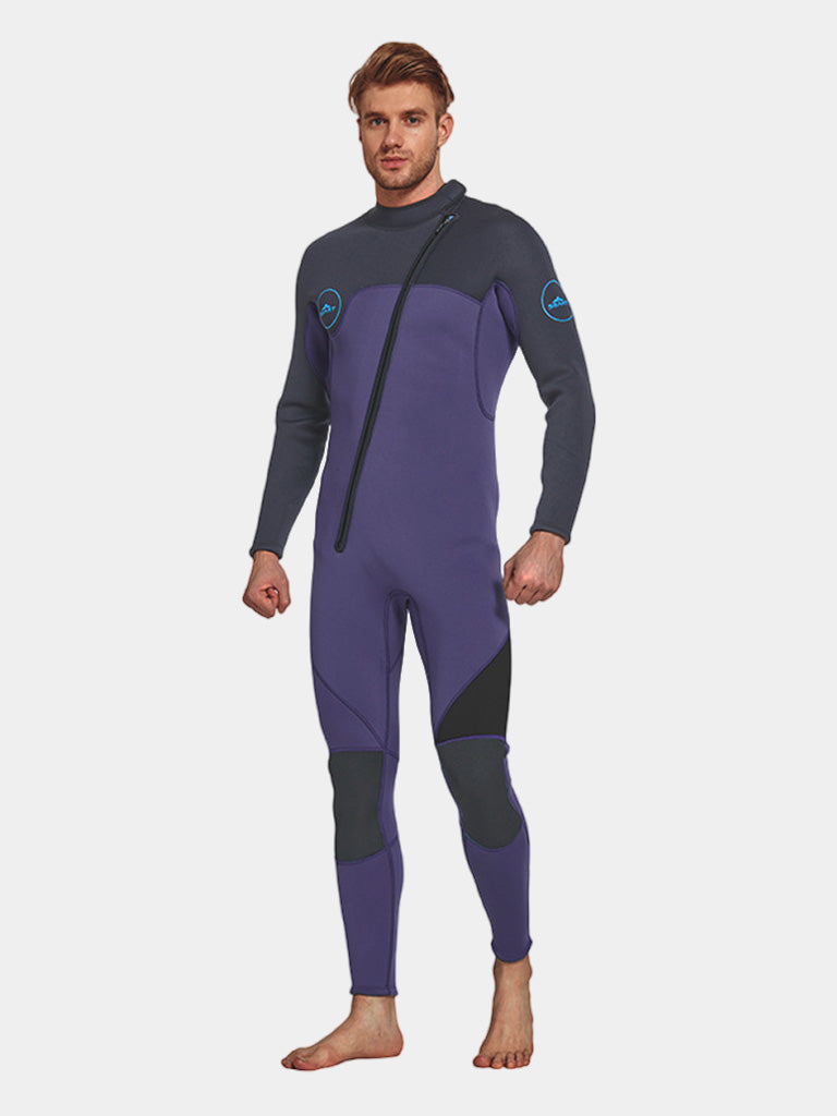 Sbart Men 3mm Neoprene Long Sleeve Wetsuit Purple