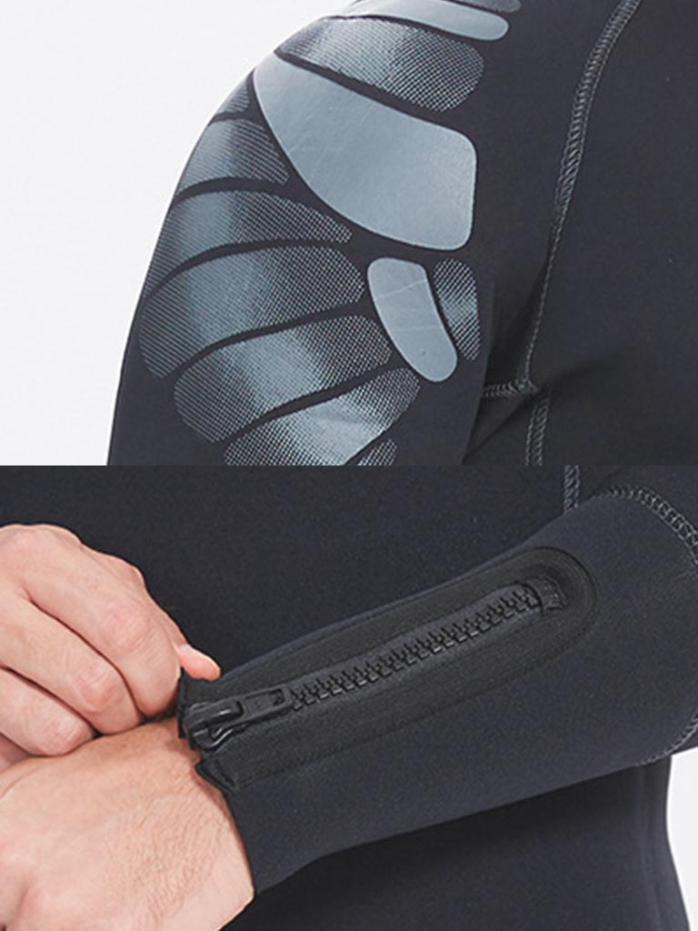 Yonsub Men 5mm Black Wetsuit WNM035 Details