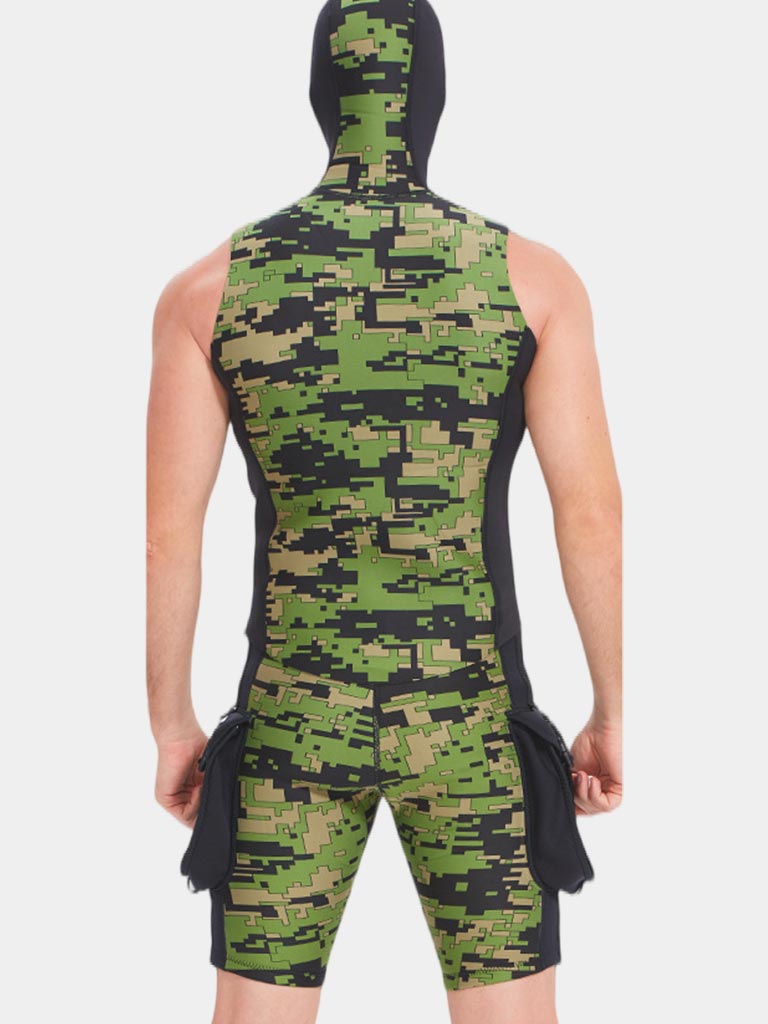 Yonsub Men Camo Titanium Wetsuit Back