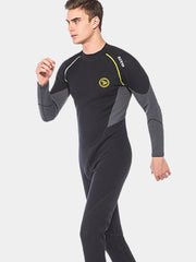 ZCCO 3MM Men Full Body Wetsuit Black Grey Side