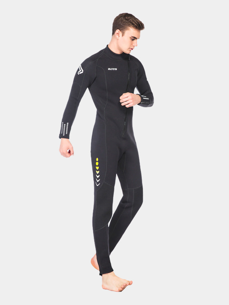 ZCCO Men One Piece Plus Size Wetsuit Black