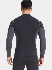 ZCCO Men's 3MM Plus Size Long Sleeve Wetsuit Jacket