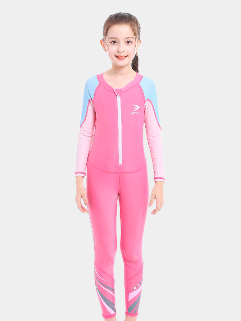 ZCCO Sun Protection Full Body Kids Wetsuit Pink