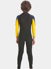 ZCCO Sun Protection Full Body Kids Wetsuit Yellow Back