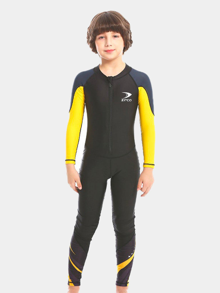 ZCCO Sun Protection Full Body Kids Wetsuit Yellow