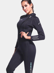 ZCCO Women One Piece Plus Size Wetsuit Side