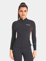 ZCCO Women Wetsuit Jacket WNC019 Black Brown